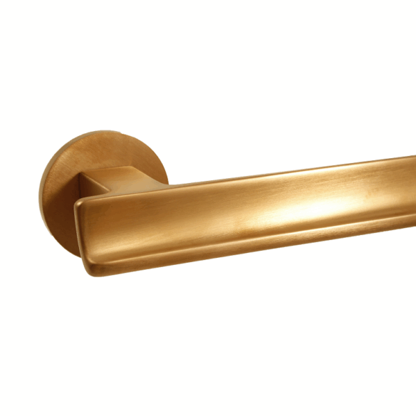 Maniglia UX R6 Rosetta Tonda d.50x6h Bocchetta Foro Chiave H-BS-Bronzo Satinato | Ento